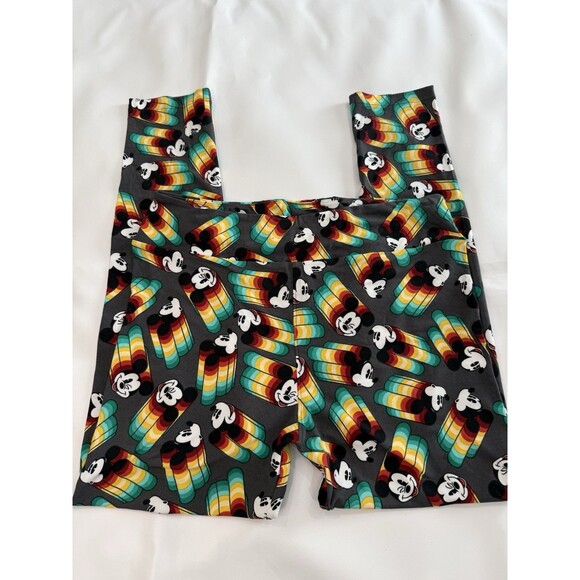 LuLaRoe Disney Mickey Mouse Leggings Tall & Curvy TC XL Rainbow NWOT - Picture 2 of 6